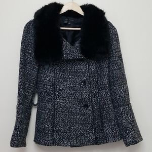 Zara Wool Blend Pea Coat Size Medium